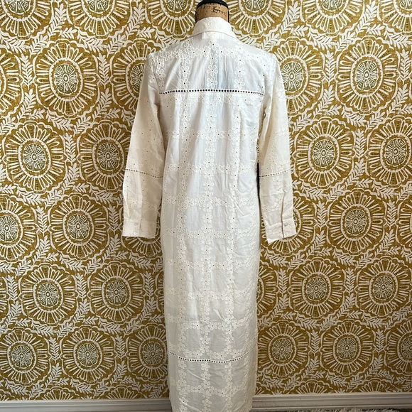 NWT Tuckernuck Pomander Place Ivory Eyelet Griffin Shirt Midi Dress Sz XS - Picture 6 of 14